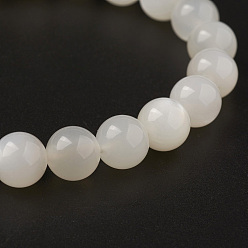 White Moonstone Natural White Moonstone Stretch Bracelets, Round, 53mm(2-1/8 inch)