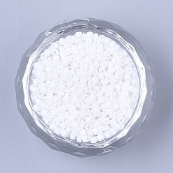 Белый Цилиндр для выпечки краски бисер, единый размер, белые, 1.5~2x1~2 мм, отверстие : 0.8 мм, около 4000 шт / упаковка, о 50 г / мешок