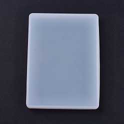 Белый Силиконовые формы, формы для литья смолы, для уф-смолы, изготовление ювелирных изделий из эпоксидной смолы, прямоугольные, белые, 185x135x12 мм, внутренний: 178x128 mm