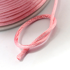 Hot Pink Polyester Cord, Hot Pink, 1.5mm, about 109.36 yards(100m)/roll