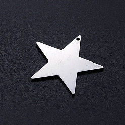 Нержавеющая Сталь Цвет 201 прелести нержавеющей стали, звезда, цвет нержавеющей стали, 25x26x1 мм, отверстие : 1.2 мм