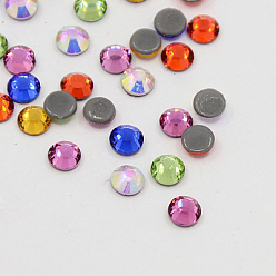 Mixed Color Glass Hotfix Rhinestone, Grade AA, Flat Back & Faceted, Half Round, Mixed Color, SS20, 4.6~4.8mm, about 1440pcs/bag