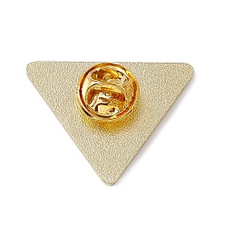 Eye Triangle with Eye Enamel Pin, Light Gold Alloy Word Night Thinker Brooch for Backpack Clothes, Eye Pattern, 23x30x2mm, Pin: 1.3mm
