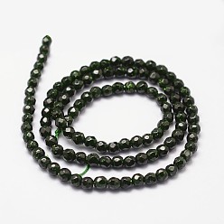 Green Goldstone Synthetic Green Goldstone Beads Strands, Dyed & Heated, Faceted(64 Facets), Round Bead, 4mm, Hole: 0.8mm, 99pcs/strand, 15.7 inch