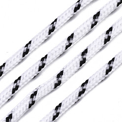 Blanc Cordon polyester polyvalent, pour la fabrication de bracelets en corde ou de lacets de bottes, blanc, 2mm, environ 21.87 yards (20m)/rouleau
