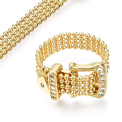 Doré  Bracelet de chaînes de bracelet de montre en zircone cubique claire, bijoux en laiton pour femmes, or, 3-1/2 pouce (9 cm)