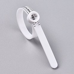 Белый Пластиковое кольцо калибратора, британский официальный британский измеритель пальцев, ремень для измерения пальца для мужчин и женщин, с мини-лупой, белые, 11.3x0.8x0.55 см