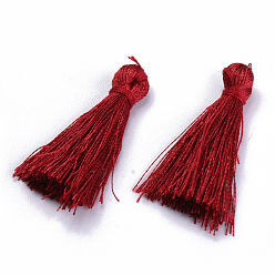 Темно-Красный Полиэфирные украшения кисточкой подвесные, темно-красный, 30~35 мм