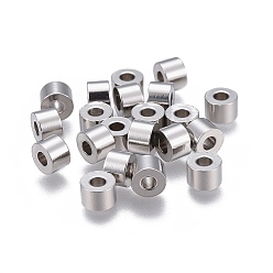Stainless Steel Color 201 Stainless Steel Beads, Column, Stainless Steel Color, 6x4mm, Hole: 2.5mm
