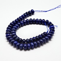 Lapis Lazuli Naturelles lapis-lazuli perles brins, rondelle, teint, 6x4mm, Trou: 1mm, Environ 95 pcs/chapelet, 15 pouce