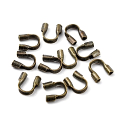 Antique Bronze Brass Wire Guardians, Cadmium Free & Lead Free, Antique Bronze, 4.5x4x1mm, Hole: 0.5mm