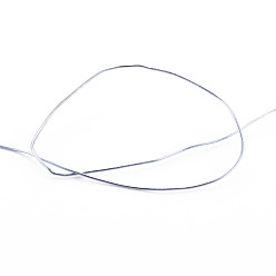 Bleu Acier Clair Fil d'aluminium rond, fil d'artisanat en métal pliable, fil d'artisanat flexible, pour la fabrication artisanale de poupée de bijoux de perles, lumière bleu ciel, 0.6mm