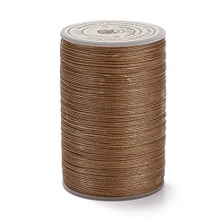 Pérou Ficelle ronde en fil de polyester ciré, cordon micro macramé, cordon torsadé, pour la couture de cuir, Pérou, 0.3~0.4mm, environ 174.98 yards (160m)/rouleau