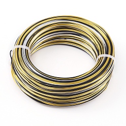 Colorful 3 Segment colors Round Aluminum Craft Wire, for Beading Jewelry Craft Making, Colorful, 18 Gauge, 1mm, about 767.71 Feet(234m)/bundle