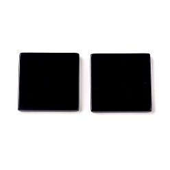 Black Agate Natural Black Agate Cabochons, Square, 10x10x2mm