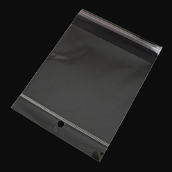 Clear OPP Cellophane Bags, Rectangle, Clear, 16.5x12cm, Hole: 8mm, Unilateral Thickness: 0.035mm, Inner Measure: 11x12cm