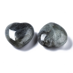 Labradorite Natural Labradorite Healing Stones, Heart Love Stones, Pocket Palm Stones for Reiki Balancing, 29~30x30~31x12~15mm