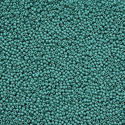 Turquoise 11/0 Grade A Round Glass Seed Beads, Baking Paint, Turquoise, 2.3x1.5mm, Hole: 1mm, about 48500pcs/pound