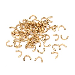 Golden Ion Plating(IP) 316 Stainless Steel Wire Guardian and Protectors, Long-Lasting Plated, Golden, 4.5x7.5x1.5mm, Hole: 0.6mm