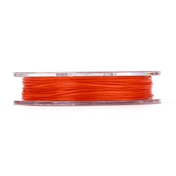 Rouge Orange Fil élastique de perles extensible solide, chaîne de cristal élastique plat, rouge-orange, 0.8mm, environ 10.93 yards (10m)/rouleau