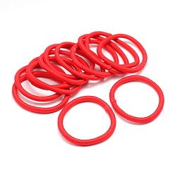 Red Girl's Hair Accessories, Nylon Thread Elastic Fiber Hair Ties, Ponytail Holder, Red, 44mm
