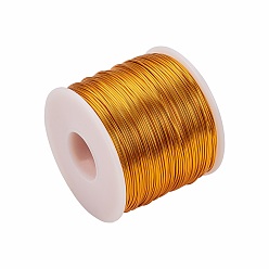 Verge D'or Fil d'aluminium rond, fil d'artisanat en métal pliable, fil floral pour les projets d'artisanat et d'artisanat, verge d'or, Jauge 18, 1mm, environ 150 m / bibone 
