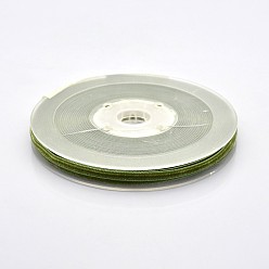 Olive Polyester Velvet Ribbon for Gift Packing and Festival Decoration, Olive, 1/8 inch(4mm), about 100yards/roll(91.44m/roll)