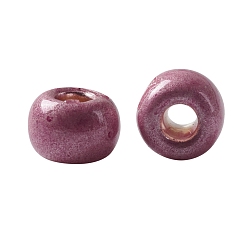 (PF553F) PermaFinish Pink Rose Metallic Matte TOHO Round Seed Beads, Japanese Seed Beads, (PF553F) PermaFinish Pink Rose Metallic Matte, 11/0, 2.2mm, Hole: 0.8mm, about 5555pcs/50g