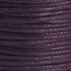 Purple Waxed Cotton Cord, Purple, 1mm, about 27.34 yards(25m)/roll