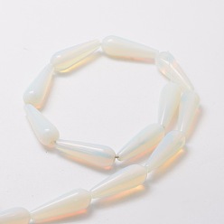 Opalite Opalite Teardrop Beads Strands, 30x10mm, Hole: 1.5mm, about 13pcs/strand, 15.7 inch