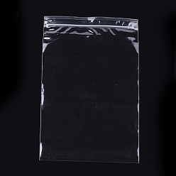Clair Sacs à fermeture éclair en polypropylène, joint haut, sacs refermables, sac auto-scellant, rectangle, clair, 22.1x13.9 cm, épaisseur unilatérale : 2 mil(0.05mm), mesure intérieure: 20.6x13.9 cm