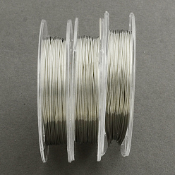 Серебро Круглая медная проволока для изготовления ювелирных изделий, серебряный цвет гальваническим, 0.3 мм, около 32.8 футов (10 м) / рулон, 10 рулонов / группы