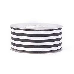 Noir Ruban satin polyester, motif rayé, noir, 1-1/2 pouces (38 mm), à propos de 50yards / roll (45.72m / roll)