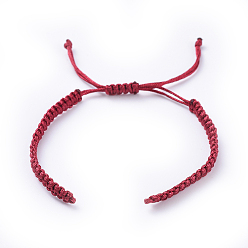 (52) Непрозрачная лаванда Плетеные шнур нейлона для поделок браслет решений, разноцветные, 145~155x5x2 мм, отверстие : 2~4 мм