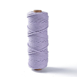 Lilas Fils de coton, cordon en macramé, fils décoratifs, pour l'artisanat de bricolage, emballage cadeau et fabrication de bijoux, lilas, 3mm, environ 54.68 yards (50m)/rouleau