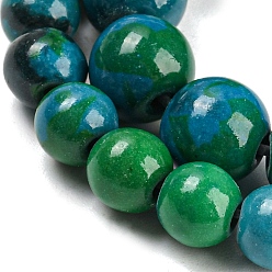 Chrysocolla Synthetic Chrysocolla Beads Strands, Dyed, Round, 6mm, Hole: 0.8mm,14.76'(37.5 cm), about: 66 pcs/Strand