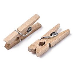 Wheat Wooden Craft Pegs Clips, Wheat, 25~26x3x8mm