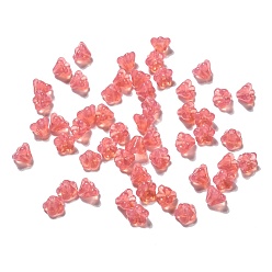 Pale Violet Red Transparent Czech Glass Beads, Flower, Pale Violet Red, 6.5x5mm, Hole: 0.8mm, about 357~363pcs/bag