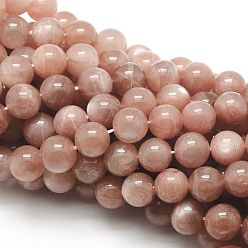 Sunstone Grade AAA Natural Gemstone Sunstone Round Beads Strands, 4mm, Hole: 1mm, about 92pcs/strand, 15.5 inch