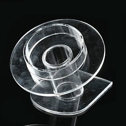 Clear Organic Glass Bracelets/Bangles Display, Clear, 70x80x75mm
