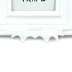 Blanc Accessoires d'ornement ailes maléfiques en simili cuir, pour les accessoires de cheveux bricolage, vêtements à thème halloween, blanc, 38x125mm