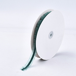 Teal Velvet Organza Ribbon, Teal, 3/4 inch(18mm), about 20yards/roll(18.29m/roll)