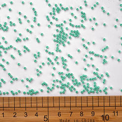 Aquamarine 11/0 Grade A Round Glass Seed Beads, Baking Paint, Aquamarine, 2.3x1.5mm, Hole: 1mm, about 48500pcs/pound