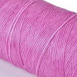 Orchid Waxed Polyester Cord, Micro Macrame Cord, Waxed Sewing Thread, Flat, Orchid, 0.8mm, about 284.33 yards(260m)/roll