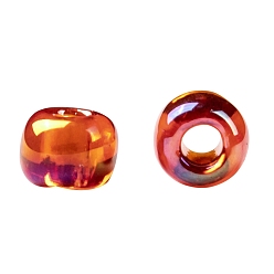 (165) Transparent AB Light Siam Ruby Toho perles de rocaille rondes, perles de rocaille japonais, (165) rubis siam clair ab clair, 11/0, 2.2mm, Trou: 0.8mm, environ5555 pcs / 50 g