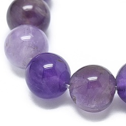 Amethyst Natural Amethyst Beads Strands, Round, 8mm, Hole: 1mm, about 21pcs/strand, 7 inch(18cm)