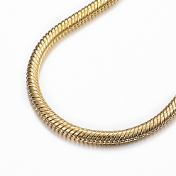 Золотой 304 из нержавеющей стали змея цепи браслеты, золотые, 7-7/8 дюйм (200 мм), 2.5 мм