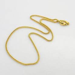 Golden Women's Casual Style 304 Stainless Steel Lantern Chain Necklaces, with Lobster Claw Clasps, Golden, 17.7 inch(45cm)