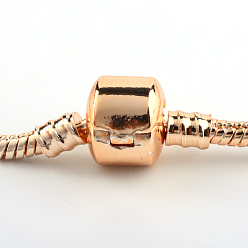 Light Gold Brass European Style Bracelets for Jewelry Making, Light Gold, 180x3mm