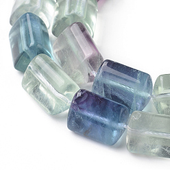 Fluorite Natural Fluorite Beads Strands, Triangular Prism, 14~14.5x10.5~11x10.5~11mm, Hole: 0.8mm, about 28pcs/Strand, 15.55 inch(39.5cm)